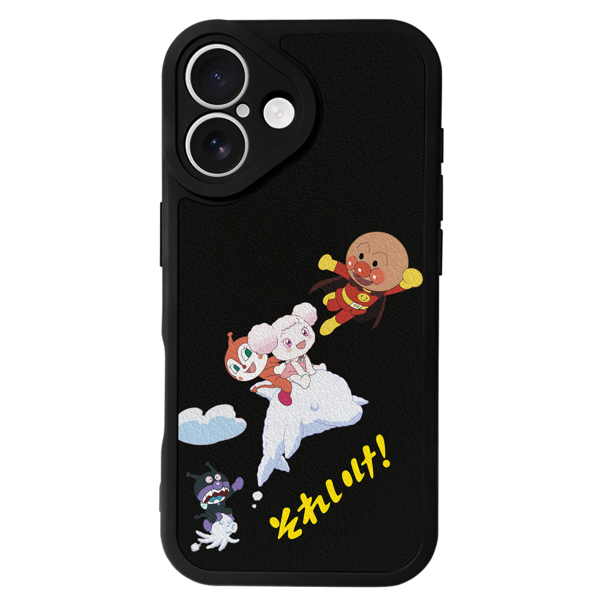 （画像用） アンパンマン Anpanman 【iPhone 16シリーズ対応】シリコンスマホケース（レザー調） 材質：シリコン
